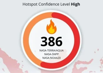 Hotspot Karhutla Nasional Turun Signifikan, Sumsel Jadi Wilayah dengan Titik Panas Tertinggi
